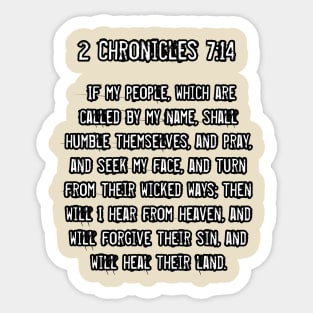 2 Chronicles 7:14 Sticker